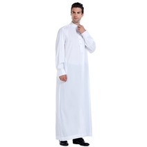 이슬람 남자 Thobe Jubba 가운 긴 소매 사우디 아라비아 Kaftan 드레스 Abaya 중동 의상 Daffah New