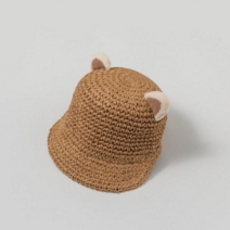 블랙체리 귀달이 아동용 밀짚 썬캡