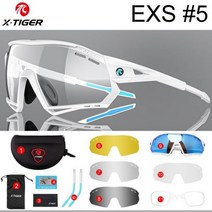 X-TIGER 사이클링 선글라스 UV400 MTB 레이싱 자전거 야외 하이킹 낚시, 5 Lens, Cycling Glasses 5P 5