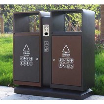 대형 재활용 분리수거함 대용량 분리수거 쓰레기통, 3. 그레이화이트 2색+아연도금