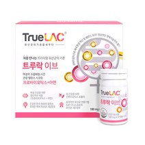 트루락 이브 프로바이오틱스 프로바이오스틱 유산균 중년 여자 여성 질 유래 유상균 식물성 초 소형 캡슐 식약처 식약청 건강 기능식품 인정 인증 락토바실러스 플란타룸 퍼멘텀 사은품증정, 30캡슐 1개월