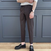 [옷자락] 남자 댄디룩 바지 9부 구김없는 슬랙스