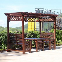 원두막 야외정자 조립식 파고라 옥상 전원주택 마당 썬테크 농막 정자, 의자가 있는 일반 모델(테이블 제외)