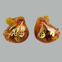 가수인이어 커스텀인이어 FENGRU Diy 기어 사용자 정의 만든 10mm 동적 수지 이어폰 HiFi 실행 스포츠 헤드, 04 Yellow No Cable