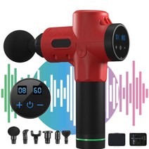 lcd electric massage massage gun 슬리밍 바디 근육 이완 for neck back foot leg shoulder percussion massager fa, 협력사, 영국, e01 레드