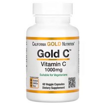 CGN 캘리포니아골드 골드C 비타민C 고함량 고용량 메가도스 1000mg 베지캡슐 60정, 1개, 60캡슐