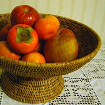 라탄 바구니 라탄 원형 과일 바스켓 대 왕골바스켓 바구니 라탄, 선택1:본상품선택, 단품