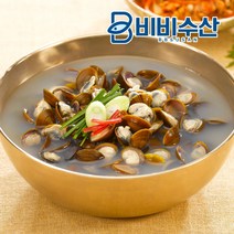 비비수산 살아있는 활재첩을 사용하여 시원하고 깔끔한맛의 가마솥 재첩국 1kg*2팩, 1팩