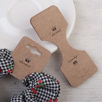 [9133-14]스크런치머리끈포장지 35x84mm 크라프트 1팩(약200개)