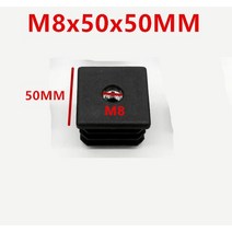 M8 M6 플라스틱 가구 다리 원형 홀 플러그 너트 블랙 블라인드 홀 엔드 커버 의자 보호 하드웨어 4 개, 12 M8X50X50MM