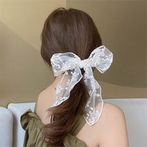 홀리지 에이나 레이스 쉬폰 리본 헤어핀 머리끈