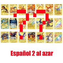 포켓몬 메탈 영어 스페인어 Kapikachu I Choose You GX EX Vmax 컬렉션 카드 슈퍼 게임 6.3-8.8Cm 애니메이션 어린이 선물 완구, Spanish 2Pcs random