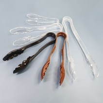 샐러드 빵 집게 소중대 투명 밤색 검정 얼음집게 캠핑 가정용 업소용, 대형 투명