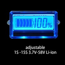 적산계 배터리 인산철 TH01 LCD 1S 2S 3S 4s 5s 6S- 리튬 배터리 용량 표시기 파란색 디스플레이 Lipo 이, 13 13S 48V