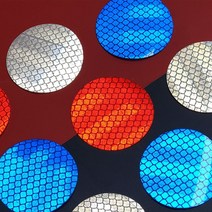 야간 불빛 반사 안전 스티커 원형 형광 테이프 동그라미 동그란, 상세페이지 참조, 상세페이지 참조