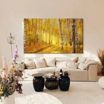 HAENGBUK 금전수 자작나무 금빛숲 보석 십자수 황금 돈나무 재물복 전체수, 하나, 220X90cm