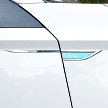 자동차 스타일링용 사이드 윙 펜더 메탈 트림 엠블럼 볼보 S40 바디 허리 라인 스티커 데칼 액세서리 개입, 01 Black_04 S90