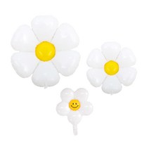 데이지 비닐풍선 대/중/5잎 스마일 세트 생일 파티용품 이벤트 장식 꽃놀이 돌잔치 유치원 인테리어 홍보 광고 디스플레이
