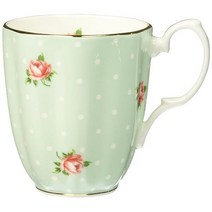 로얄알버트 티팟 Royal Albert Polka Rose Teapot Cream & Sugar Boxed Set 129062, vintage mug