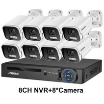 아기캠 베이비 펫캠 가정용CCTV 신제품 4K 보안 카메라 시스템 8MP 오디오 마이크 CCTV POE NVR AI 컬러 야간 비디오 감시 아웃도어 세트 보안카메라 씨씨티비 d, 중국_4T | 8CH NVR 및 8 카메라