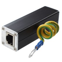 랜 선 poe 테스터기 시험기 네트워크 RJ45 Plug Ethernet Network Surge Protector Thunder Arrester 100MH, 01 Black