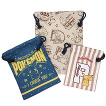 포켓몬스터 다용도 조리개 주머니 3p세트(다크) (일)) 793122
