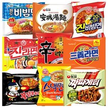[오뚜기/농심/삼양/팔도]봉지 라면x20봉 신라면 스낵면 진라면, B 상품선택:142 농심무파마 8개