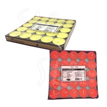 티라이트50입초 티라이트 초 양초 미니 촛불 고백 프로포즈 칼라양초, 아무색이나빨리