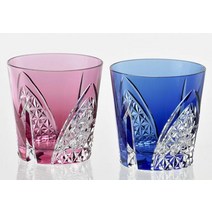 [나무 상자 포함] 황실 어용품 카가미 크리스탈 에도 기리코 페어 냉주배 전통 공예사 기무라 아키오 유리 (유리) 에도 키리코 어머니의 날 경로의 날 생일 환갑 축하 퇴직 축하 기념품 결혼 축하 선물 마이글라스 페어 세트 에도 키리코