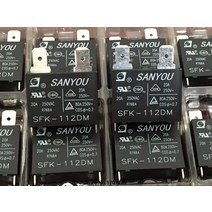 에어컨 DC 미니 전원 릴레이 SANYOU SFK-112DM 12V 20A 250VAC 100% 50개 세트