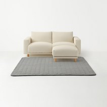 무인양품 Muji 퀄팅 코타츠 고다츠 바닥 러그 195X195 다크 그레이 브라운