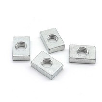 10/ 50pcs 정사각형 너트 M3 M4 M5 M6 M8 아연 도금 탄소강 얇은 사각형 슬라이더 블록 알루미늄 액세서리, [27] M8-20x14x5mm, [02] 50pcs
