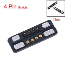 YuXi 1 쌍 자석 연결 관 2 3 4 5 6 극 Pogopin 남성 여성 2.2 MM 격자 THT 3A 봄로드 포고 핀 방수 패드, 05 4pin Straight Thin
