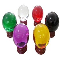 풍수백화점 유리구슬 수정구슬 명상 집중령 향상 촬영 소품, 10cm 자주색