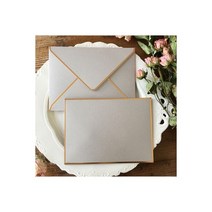 10 개몫 사자 정의 빈티지 레트로 5 색 빈 진주 종이 봉투 결혼식 초대 인사말 카드 선물 14x19CM, 10pcs light gray