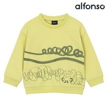 알퐁소 심플나염맨투맨 라이트그린