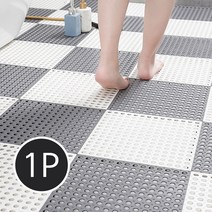 JJ Choice TPE 논슬림 물빠짐 매트 1P그레이, 그레이