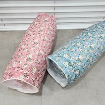 쭈앙 매화 캔디베개 커버 둥근베개 원형베개 어르신 베개 커버, 핑크, 1개