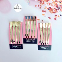 [롤킹]미쏠 짧은머리핀셋 골드 메탈핀셋 업스타일 커트핀셋 4P