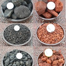유림화훼자재상사 화산석 자연화산석화분마감재 가벼운돌 화산원석괴석유림화분 화산사(레드) 5호(30~50mm) 5kg