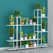 북유럽 베란다 화분 정리대 철재 받침대 인테리어 다층 금속 식물 스탠드 키가 큰 야외, 4층 농축 b, 협력사