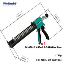 ARALDITE 200ML 2:1 카트리지 AB 파워 건 수동 코킹 디스펜스 건 혼합 디스펜스 디스펜서 2014-2 모든 금속 글루건, 기타 (ae˚) frequ, 1PcW-450-2