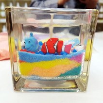 [캔들레이디] 젤캔들 - 컬러모래 200g, 하양, 1p