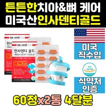 잇몸 치아 뼈 인사 덴티 케어 골드 플러스 영양제 2통 비타민 보조제 건강 건강식품 칼슘 미국 미국산 홈쇼핑 고함량 대용량 식약처인증 직구 프리미엄