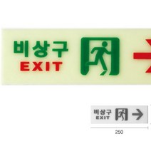 비상구(축광)우 비상구스티커 피난안내도