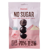 피코크 무설탕 다크70% 초코볼 60g x 3개