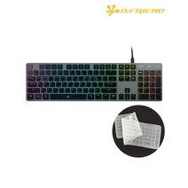 [키스킨포함]비프렌드 MK425 무소음 유선 키보드 듀얼 맥호환 펜타그래프 LED사무용, 블랙