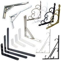 철물의민족 선반받침대 접이식 벽선반대 까치발 브라켓 지지대, 05. 단조선반대 2377(소)-블랙