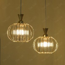 크리스탈 펜던트 크리스탈 조명 2등 주방 골드 벨로비 식탁 팬던트 크리스탈 식탁등 스틸 샹들리에 전등, 단품