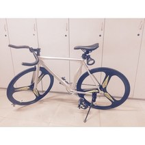 픽시 자전거 자전거픽시 탄소 픽시자전거 입문 가벼운 가성비 크래식, 소주 바이어레이스 실버 3도 올리브체인을 매치